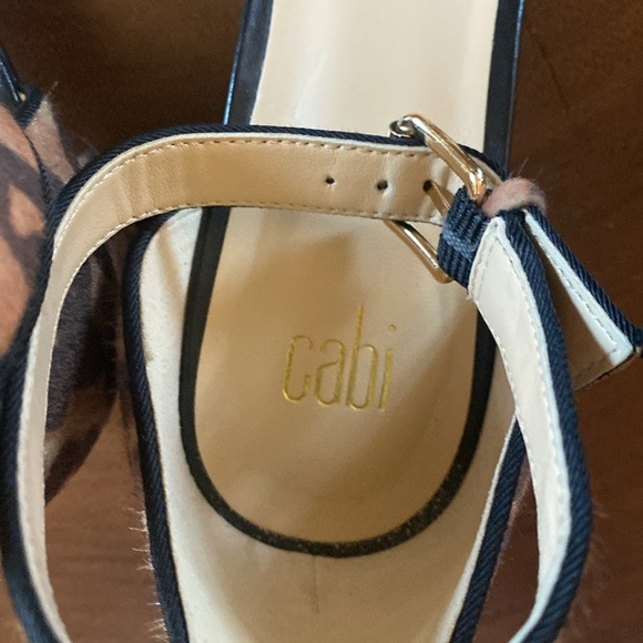 CAbi Leopard Print Ankle Strap Shoes/ Size 8.5 - Picture 6 of 9